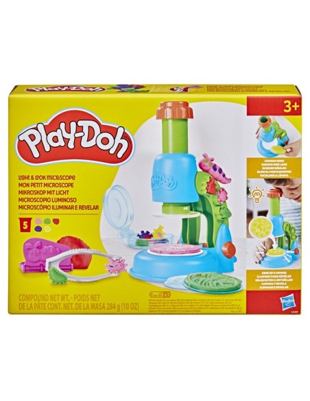 SET DE MASA MOLDEABLE PLAY DOH MICROSCOPIO LUMINOSO