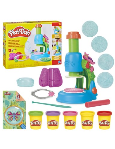 SET DE MASA MOLDEABLE PLAY DOH MICROSCOPIO LUMINOSO