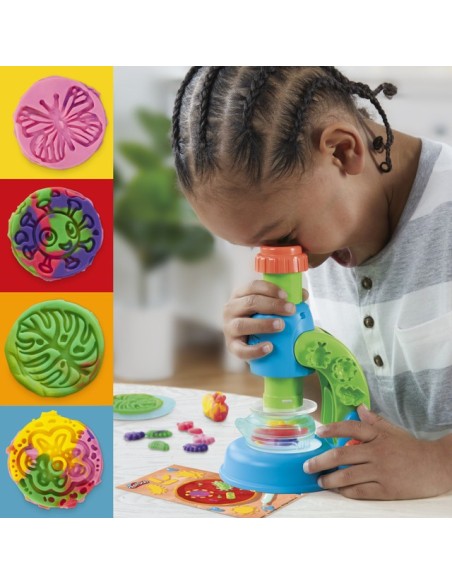 SET DE MASA MOLDEABLE PLAY DOH MICROSCOPIO LUMINOSO