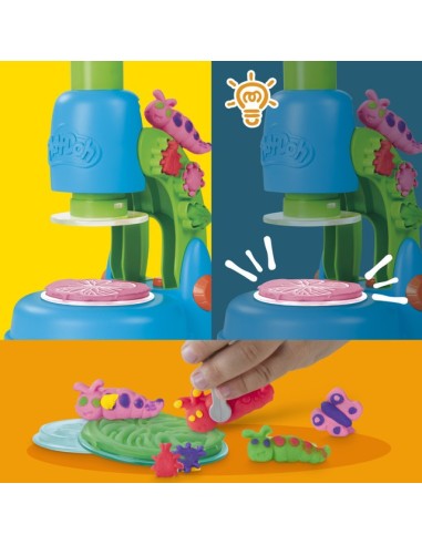 SET DE MASA MOLDEABLE PLAY DOH MICROSCOPIO LUMINOSO
