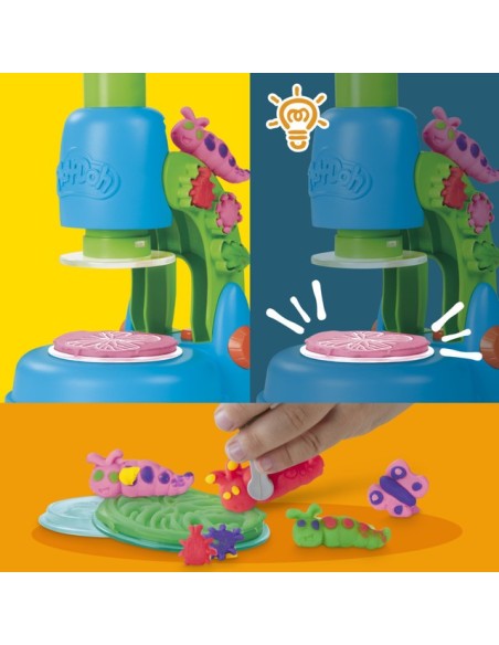 SET DE MASA MOLDEABLE PLAY DOH MICROSCOPIO LUMINOSO