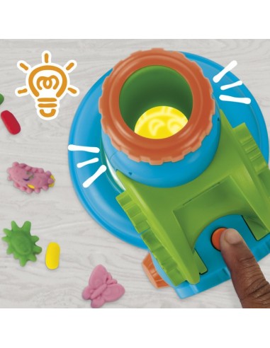 SET DE MASA MOLDEABLE PLAY DOH MICROSCOPIO LUMINOSO