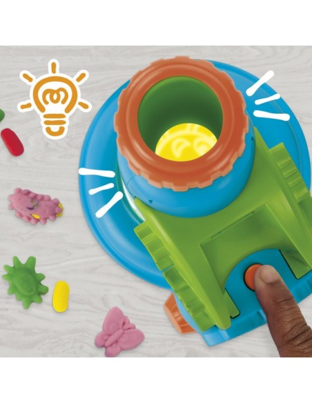 SET DE MASA MOLDEABLE PLAY DOH MICROSCOPIO LUMINOSO