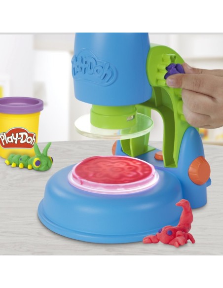 SET DE MASA MOLDEABLE PLAY DOH MICROSCOPIO LUMINOSO