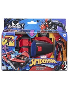 FIGURA DE ACCIÓN SPIDER-MAN EPIC WORLD OF ACTION VENOMVERSUS BÓLIDO LANZADOR MILES MORALES 2