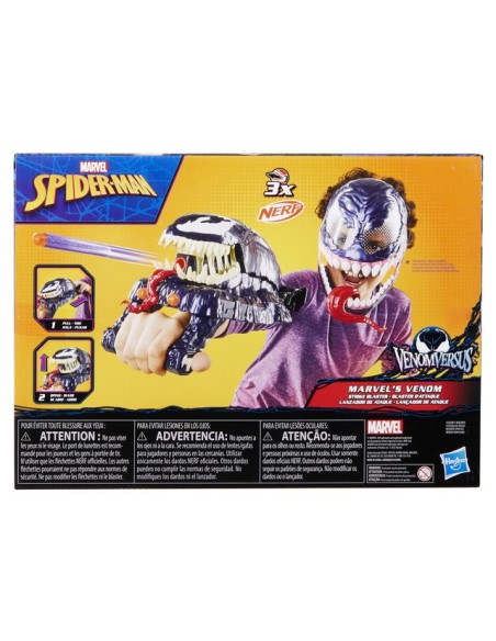 LANZADOR SPIDERMAN NERF VENOMVERSUS ATAQUE VENOM