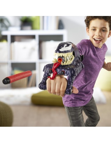 LANZADOR SPIDERMAN NERF VENOMVERSUS ATAQUE VENOM