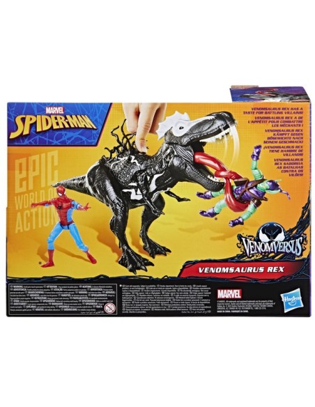FIGURA DE ACCIÓN SPIDERMAN EPIC WORLD OF ACTION VENOMVERSUS VENOMSAURUS REX