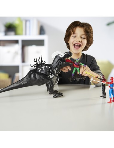 FIGURA DE ACCIÓN SPIDERMAN EPIC WORLD OF ACTION VENOMVERSUS VENOMSAURUS REX
