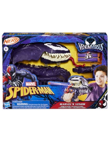 LANZADOR SPIDERMAN NERF VENOMVERSUS ATAQUE VENOM