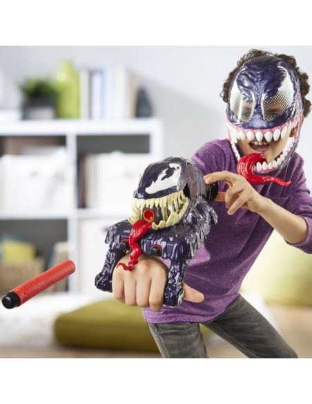 LANZADOR SPIDERMAN NERF VENOMVERSUS ATAQUE VENOM