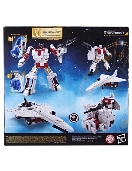 FIGURA DE ACCIÓN TRANSFORMERS AGE OF THE PRIMES COMMANDER AERIALBOT SILVERBOLT