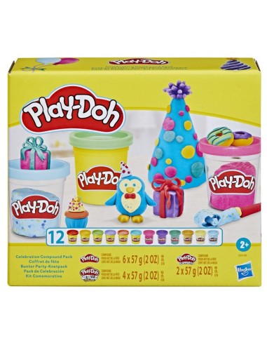 SET DE MASA MOLDEABLE PLAY DOH 12 PACK CELEBRACIÓN