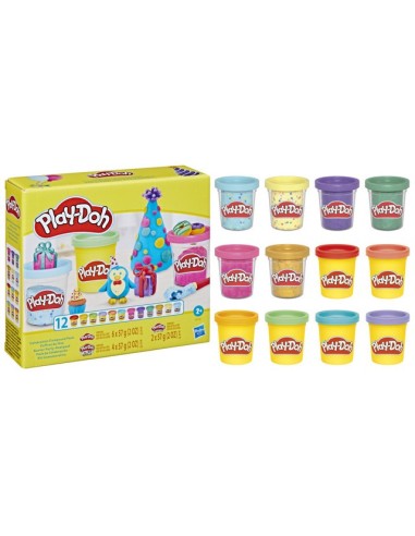 SET DE MASA MOLDEABLE PLAY DOH 12 PACK CELEBRACIÓN