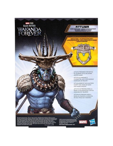 MÁSCARA MARVEL STUDIOS BLACK PANTHER WAKANDA FOREVER TIBURÓN DE ATTUMA