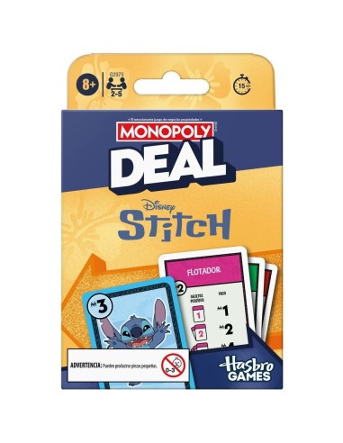 Juego de Mesa Monopoly Deal Edición Disney Stitch