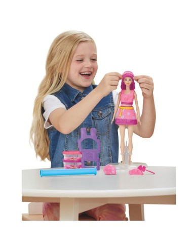 Play-Doh Barbie, Set de muñeca Corazones y cabellos