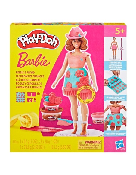 Play-Doh Barbie, Set de muñeca Rosas y cerquillos