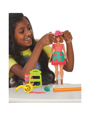 Play-Doh Barbie, Set de muñeca Rosas y cerquillos