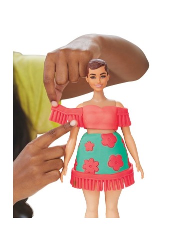 Play-Doh Barbie, Set de muñeca Rosas y cerquillos