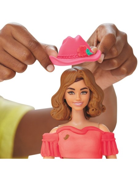 Play-Doh Barbie, Set de muñeca Rosas y cerquillos