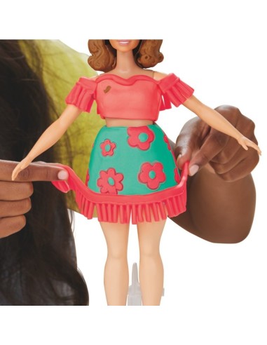 Play-Doh Barbie, Set de muñeca Rosas y cerquillos