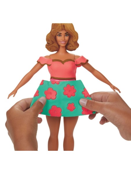 Play-Doh Barbie, Set de muñeca Rosas y cerquillos