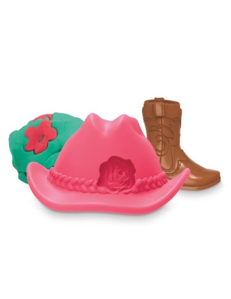 Play-Doh Barbie, Set de muñeca Rosas y cerquillos