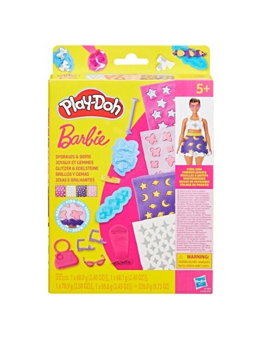 Play-Doh Barbie, Pack de accesorios Brillos y gemas