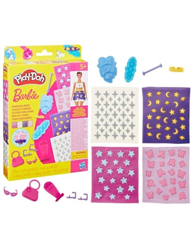 Play-Doh Barbie, Pack de accesorios Brillos y gemas