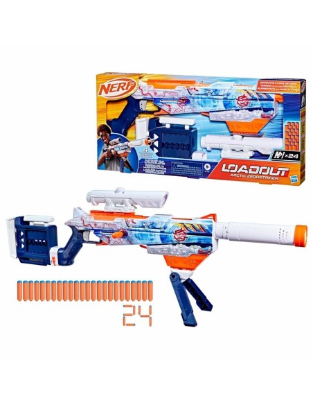 NERF LOADOUT - ARCTIC ZEROSTRIKER - LANZADOR DE DARDOS DE ESPUMA Y 24 DARDOS NERF N1