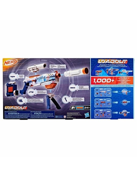 NERF LOADOUT - ARCTIC ZEROSTRIKER - LANZADOR DE DARDOS DE ESPUMA Y 24 DARDOS NERF N1