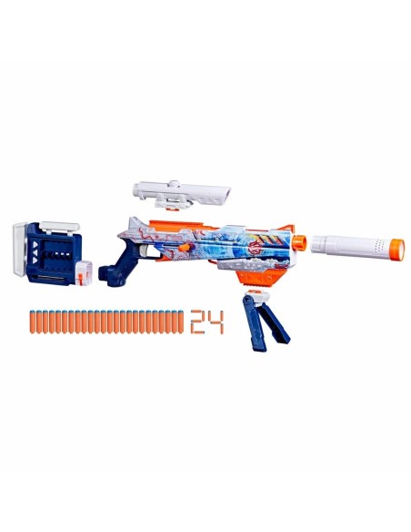 NERF LOADOUT - ARCTIC ZEROSTRIKER - LANZADOR DE DARDOS DE ESPUMA Y 24 DARDOS NERF N1