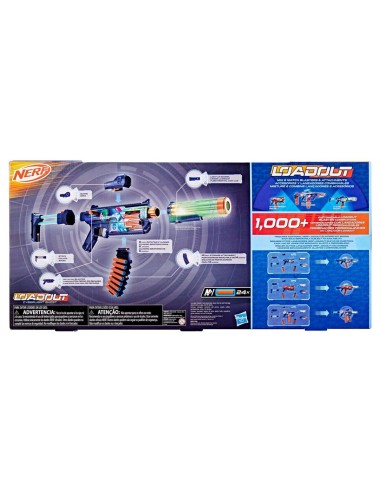 NERF LOADOUT - CYBERLIGHT GHOST - LANZADOR D E DARDOS DE ESPUMA Y 24 DARDOS NERF N1