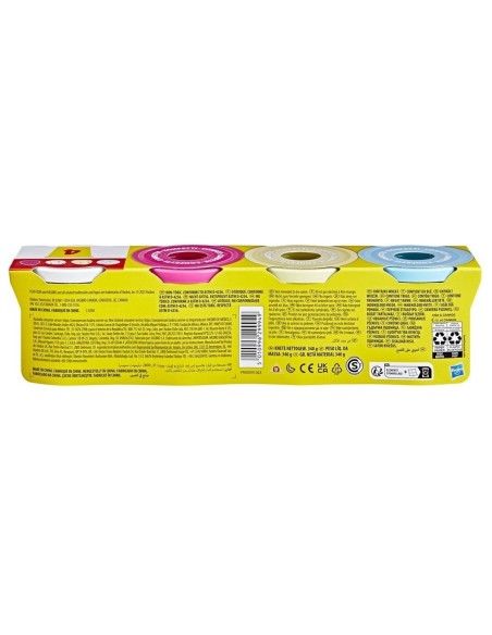 Play-Doh, Pack de 4 botes de plastilina especial confeti