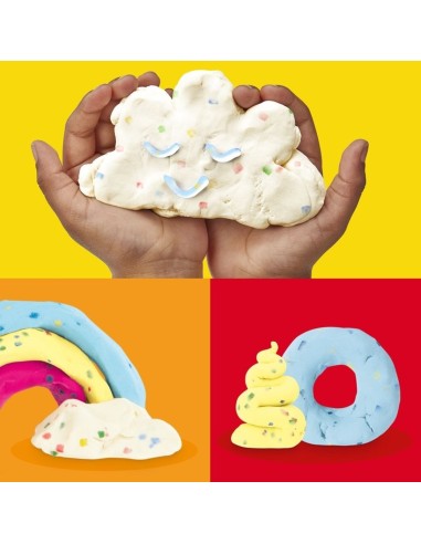 Play-Doh, Pack de 4 botes de plastilina especial confeti