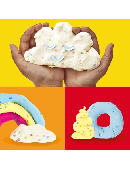 Play-Doh, Pack de 4 botes de plastilina especial confeti