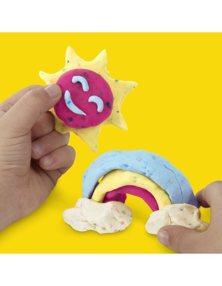 Play-Doh, Pack de 4 botes de plastilina especial confeti