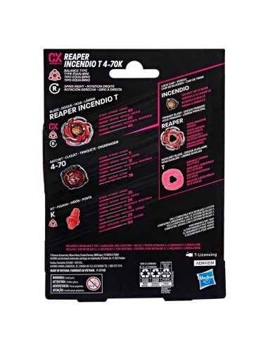 Beyblade X, Kit inicial Reaper Incendio T 4-70K CX