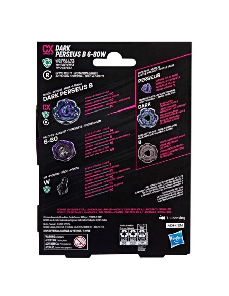 Beyblade X Dark Perseus B 6-80W CX Kit inicial
