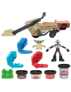 PLAY-DOH STAR WARS: THE MANDALORIAN  SPEEDER LANZADORA 2