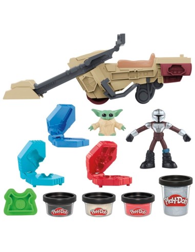 PLAY-DOH STAR WARS: THE MANDALORIAN  SPEEDER LANZADORA