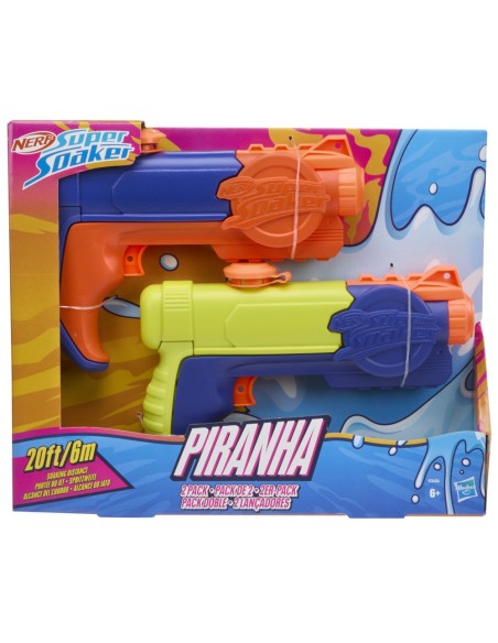 NERF SUPER SOAKER PIRANHA  PACK DOBLE