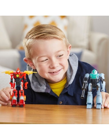TRANSFORMERS EARTHSPARK, CYBER-COMBINER, TERRAN TWITCH Y ROBBY MALTO