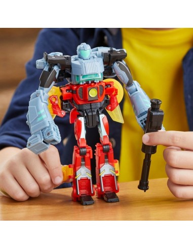 TRANSFORMERS EARTHSPARK, CYBER-COMBINER, TERRAN TWITCH Y ROBBY MALTO