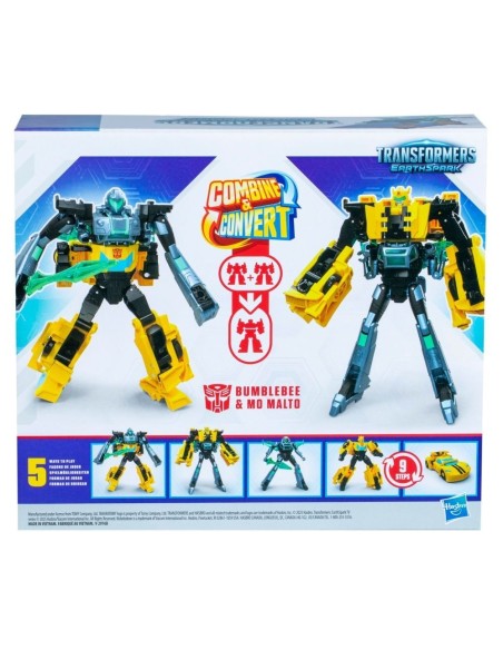 TRANSFORMERS EARTHSPARK CYBER-COMBINER - TERRAN BUMBLEBEE Y MO MALTO
