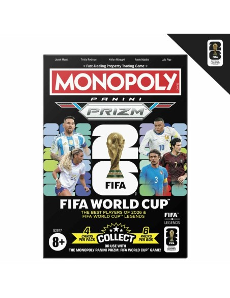 MONOPOLY PANINI PRIZM: COPA MUNDIAL DE LA FIFA, CAJA DE CARTAS COLECCIONABLES