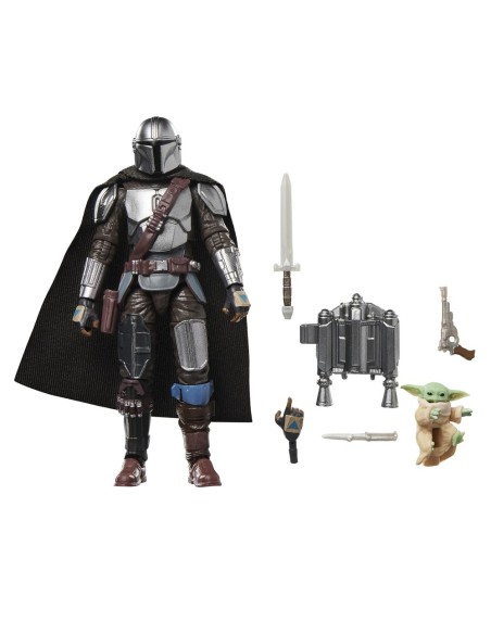 FIG STAR WARS VINTAGE MANDALORIAN & GROGU 9.5 CM