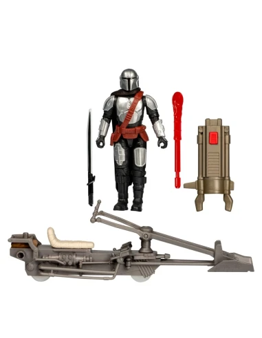Figura Star Wars Epic World of Action The Mandalorian y Speeder Bike