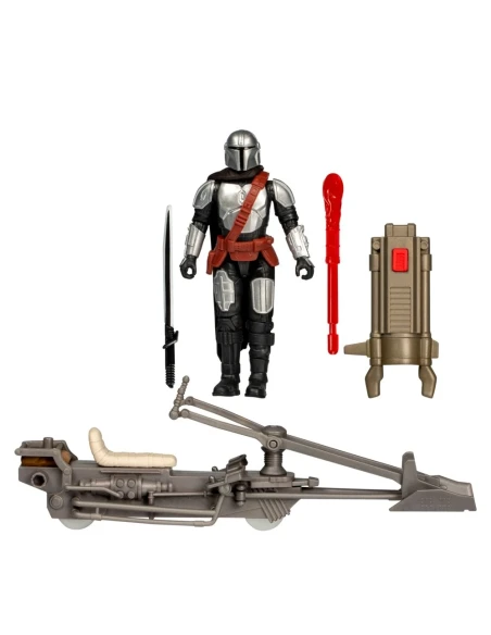 Figura Star Wars Epic World of Action The Mandalorian y Speeder Bike